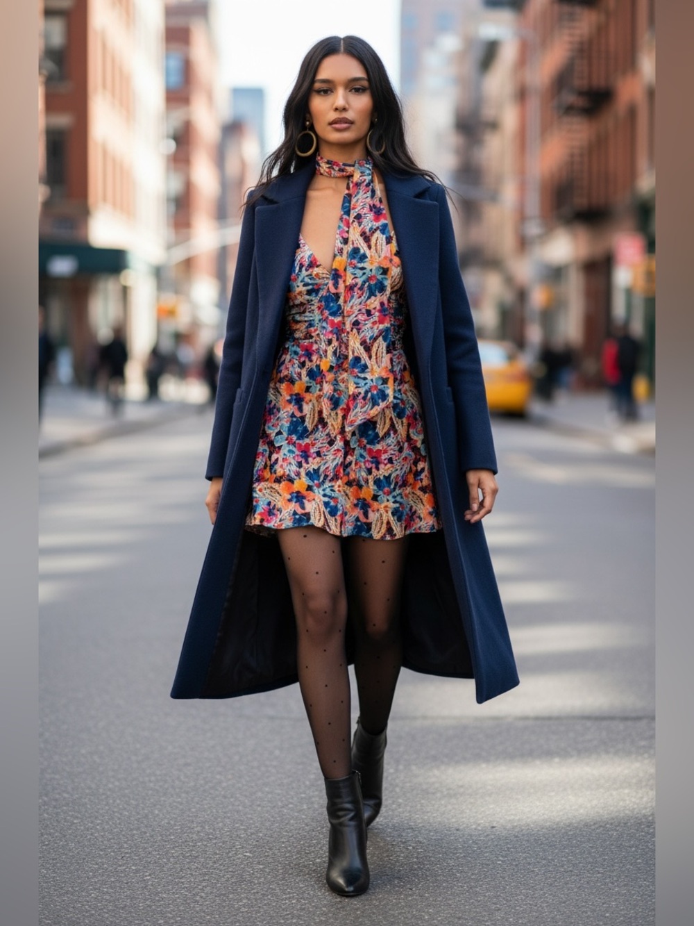 For Love And Lemons Floral Mini Dress with Matching Scarf